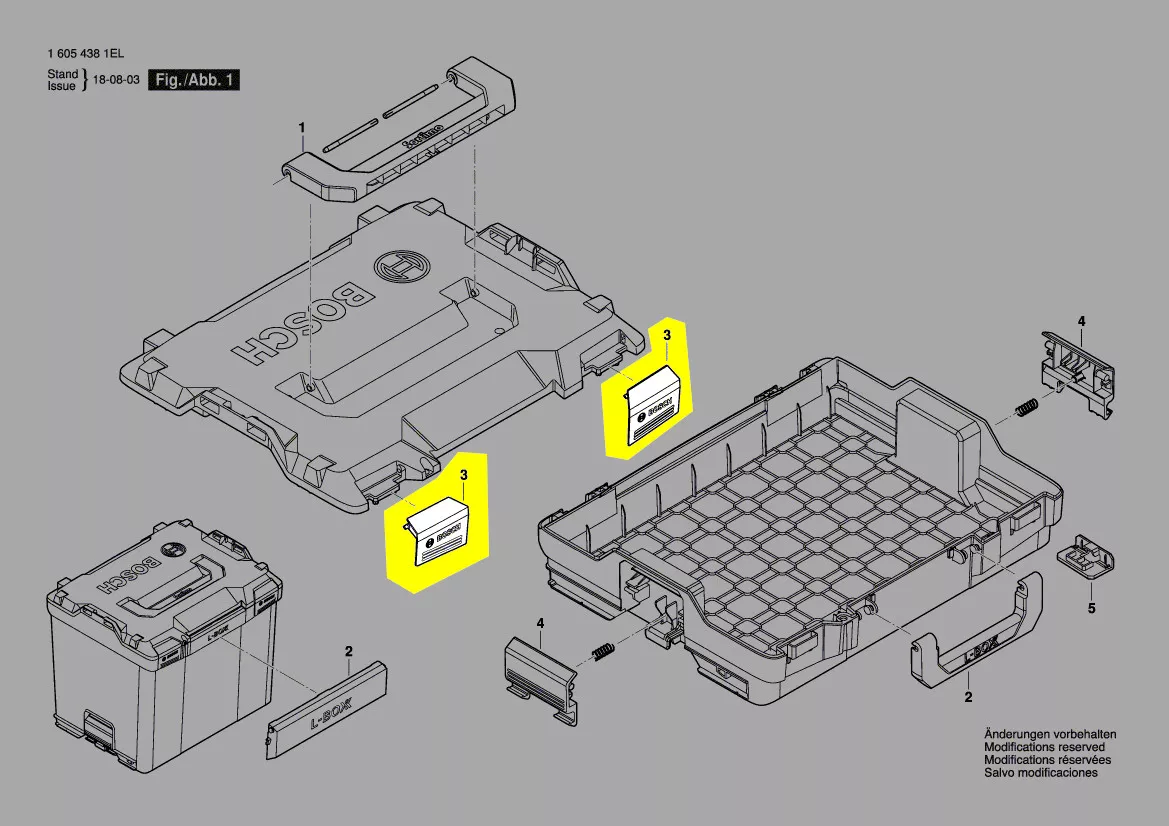 Clip de fermeture valise L-Boxx Bosch 2ème génération